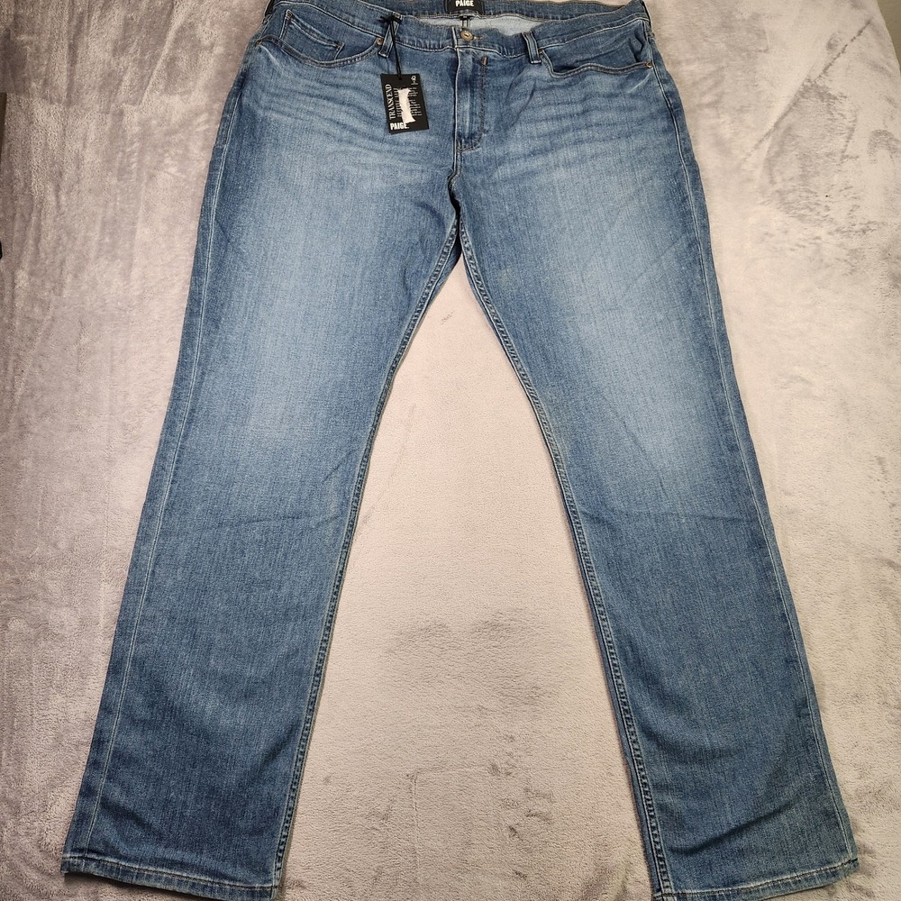 New Men's Paige Federal Slim Straight Transcend Jeans Brant Size 40 x 32 Pants